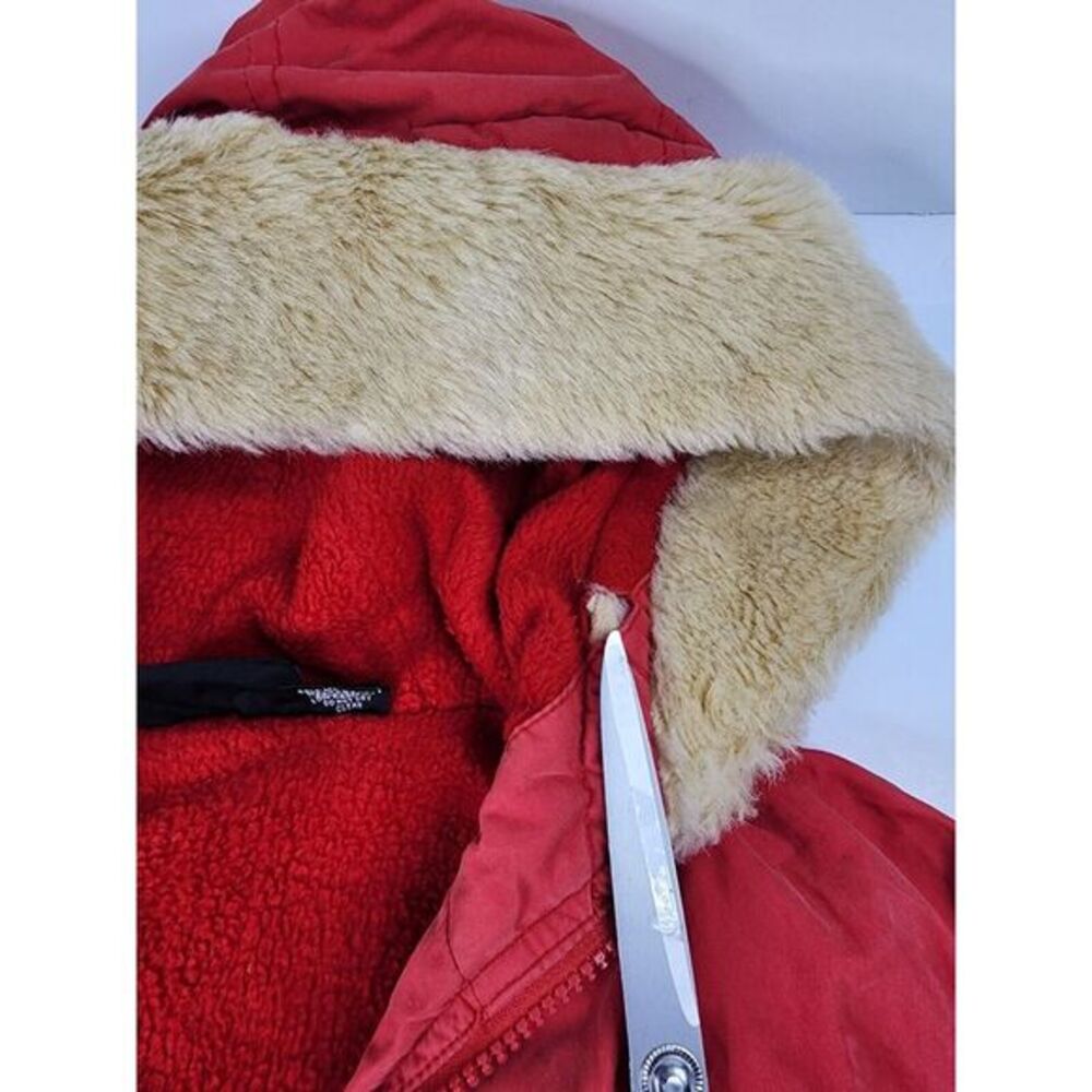 Harro Australia Fleece Fake Fur Hoodie Jacket Women's Size‎ 10 Red - Picture 3 of 14